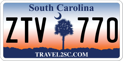 SC license plate ZTV770