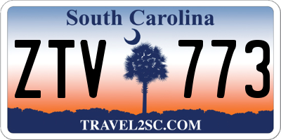 SC license plate ZTV773