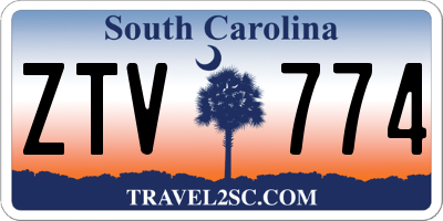 SC license plate ZTV774