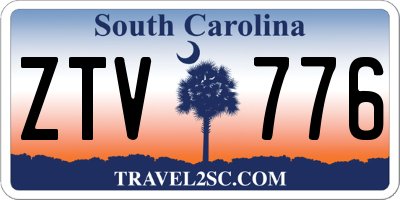 SC license plate ZTV776