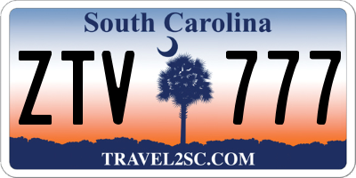 SC license plate ZTV777