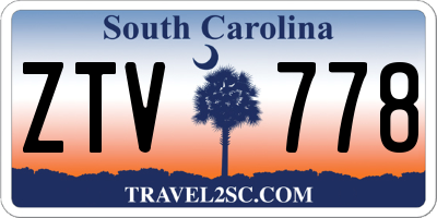 SC license plate ZTV778