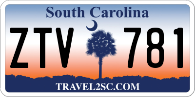 SC license plate ZTV781