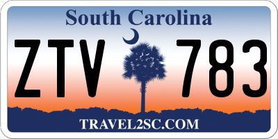 SC license plate ZTV783