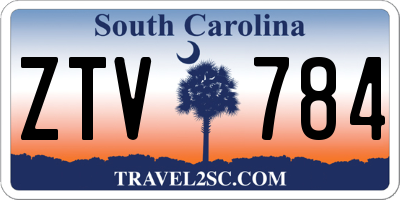 SC license plate ZTV784