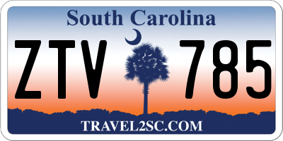 SC license plate ZTV785