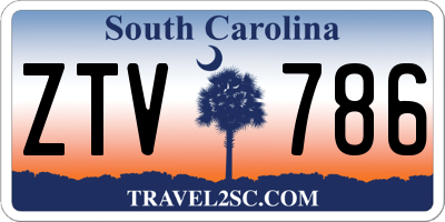 SC license plate ZTV786