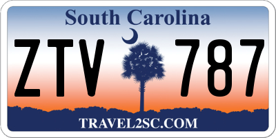 SC license plate ZTV787