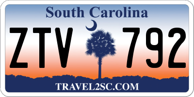 SC license plate ZTV792