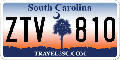 SC license plate ZTV810