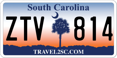 SC license plate ZTV814
