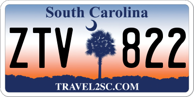 SC license plate ZTV822