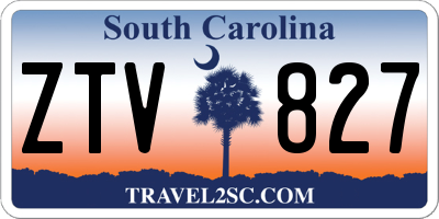 SC license plate ZTV827