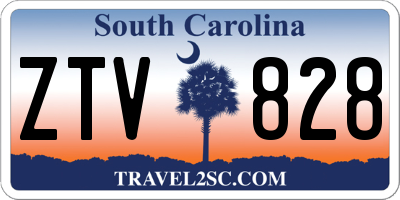SC license plate ZTV828