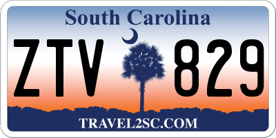 SC license plate ZTV829