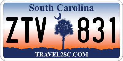 SC license plate ZTV831