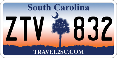 SC license plate ZTV832