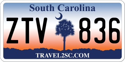 SC license plate ZTV836