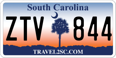 SC license plate ZTV844