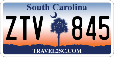 SC license plate ZTV845
