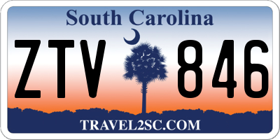 SC license plate ZTV846