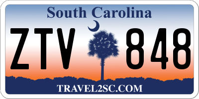 SC license plate ZTV848