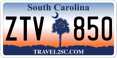 SC license plate ZTV850