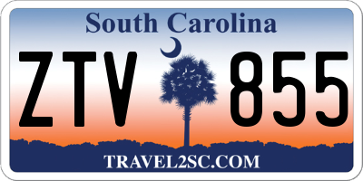 SC license plate ZTV855