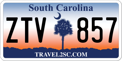 SC license plate ZTV857