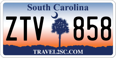 SC license plate ZTV858