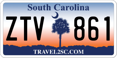 SC license plate ZTV861