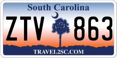 SC license plate ZTV863
