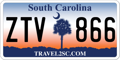 SC license plate ZTV866