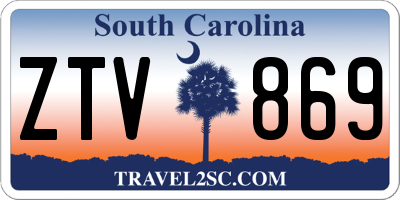 SC license plate ZTV869
