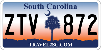 SC license plate ZTV872