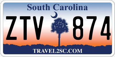 SC license plate ZTV874
