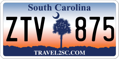 SC license plate ZTV875