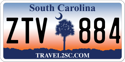 SC license plate ZTV884