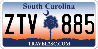 SC license plate ZTV885