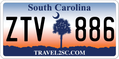 SC license plate ZTV886