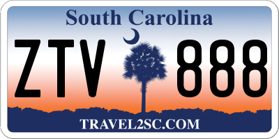 SC license plate ZTV888