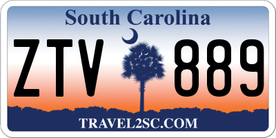 SC license plate ZTV889