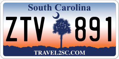 SC license plate ZTV891