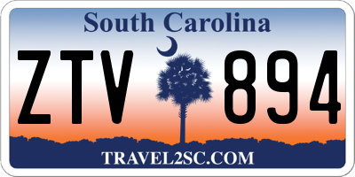 SC license plate ZTV894