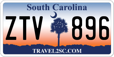 SC license plate ZTV896