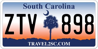 SC license plate ZTV898