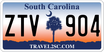 SC license plate ZTV904