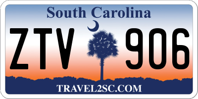 SC license plate ZTV906