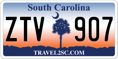 SC license plate ZTV907