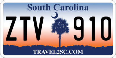 SC license plate ZTV910